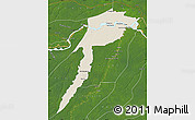 Shaded Relief Map of Fonte Boa, satellite outside