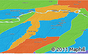Political Panoramic Map of Fonte Boa