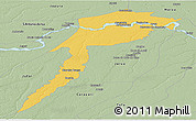 Savanna Style Panoramic Map of Fonte Boa