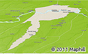 Shaded Relief Panoramic Map of Fonte Boa, physical outside