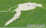 Shaded Relief Panoramic Map of Fonte Boa, satellite outside