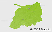 Physical 3D Map of Labrea, single color outside