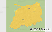 Savanna Style 3D Map of Labrea, single color outside