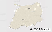 Shaded Relief 3D Map of Labrea, cropped outside