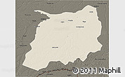 Shaded Relief 3D Map of Labrea, darken