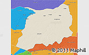 Shaded Relief 3D Map of Labrea, political outside