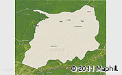 Shaded Relief 3D Map of Labrea, satellite outside