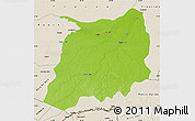 Physical Map of Labrea, shaded relief outside