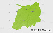 Physical Map of Labrea, single color outside