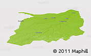 Physical Panoramic Map of Labrea, cropped outside