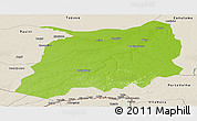 Physical Panoramic Map of Labrea, shaded relief outside