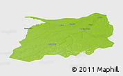 Physical Panoramic Map of Labrea, single color outside