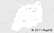 Silver Style Simple Map of Labrea, single color outside