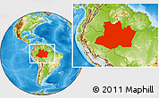 Physical Location Map of Amazonas