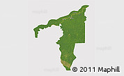 Satellite 3D Map of Manicore, cropped outside