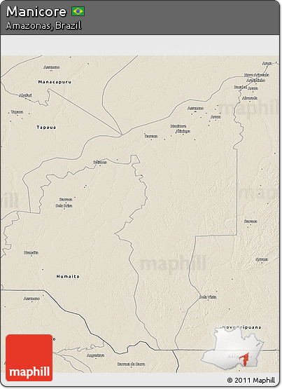 Shaded Relief 3D Map of Manicore