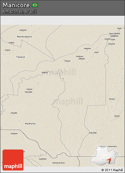 Shaded Relief 3D Map of Manicore