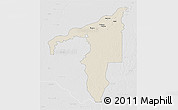 Shaded Relief 3D Map of Manicore, lighten, desaturated
