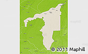 Shaded Relief 3D Map of Manicore, physical outside