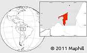 Blank Location Map of Manicore, highlighted parent region