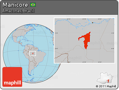 Gray Location Map of Manicore