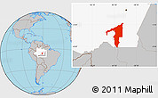 Gray Location Map of Manicore, highlighted parent region