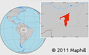 Gray Location Map of Manicore