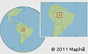 Savanna Style Location Map of Manicore, within the entire country