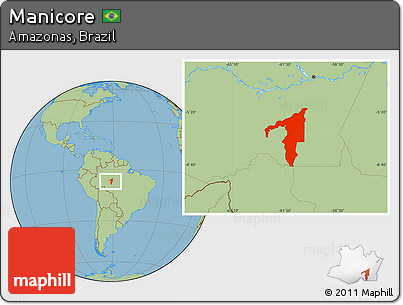 Savanna Style Location Map of Manicore