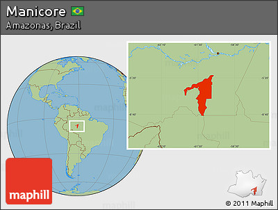 Savanna Style Location Map of Manicore