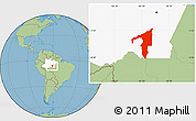 Savanna Style Location Map of Manicore, highlighted parent region