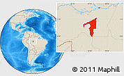 Shaded Relief Location Map of Manicore