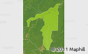 Physical Map of Manicore, satellite outside