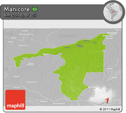 Physical Panoramic Map of Manicore, lighten, desaturated