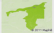 Physical Panoramic Map of Manicore, lighten