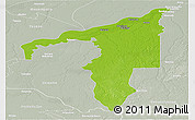Physical Panoramic Map of Manicore, lighten, semi-desaturated