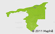 Physical Panoramic Map of Manicore, single color outside