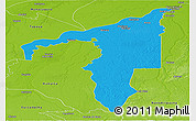 Political Panoramic Map of Manicore, physical outside