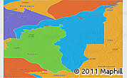 Political Panoramic Map of Manicore