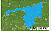 Political Panoramic Map of Manicore, satellite outside