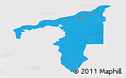 Political Panoramic Map of Manicore, single color outside