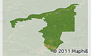 Satellite Panoramic Map of Manicore, lighten