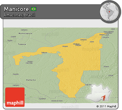 Savanna Style Panoramic Map of Manicore