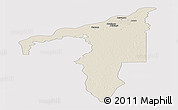Shaded Relief Panoramic Map of Manicore, cropped outside