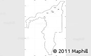 Blank Simple Map of Manicore, cropped outside