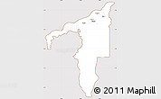 Classic Style Simple Map of Manicore, cropped outside