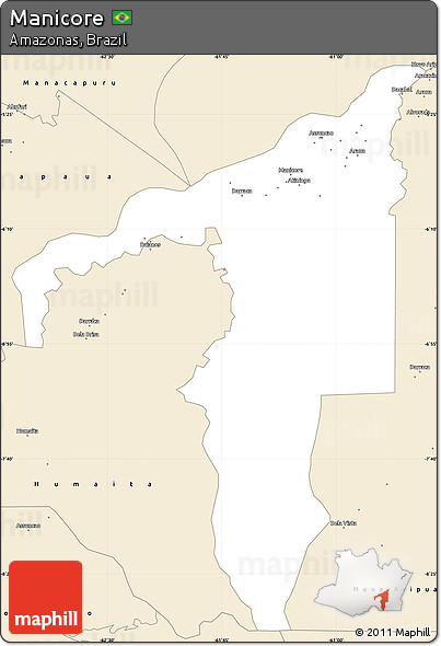 Classic Style Simple Map of Manicore