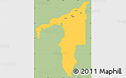 Savanna Style Simple Map of Manicore, single color outside