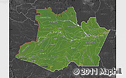 Satellite Map of Amazonas, darken, desaturated