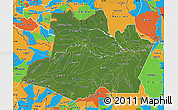 Satellite Map of Amazonas, political outside